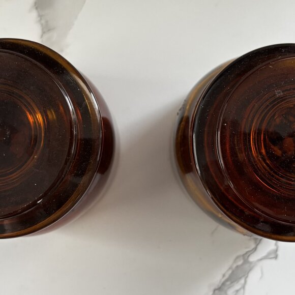 Set of 2 Amber glass Hearth & Hand Jars - Picture 2 of 4